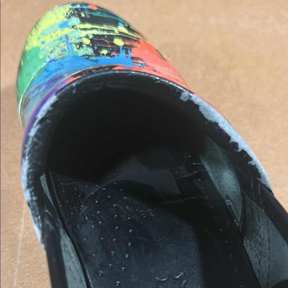 Dansko-Colorful Splatter Clogs - Picture 11 of 12